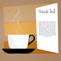 coffee with sample card