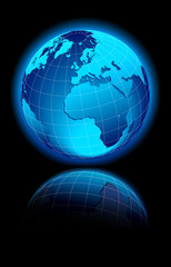 World with reflection Europe