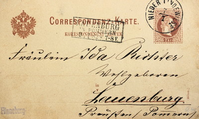 Postkarte von 1882