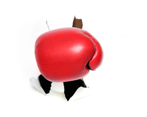 boxer glove breaking paper