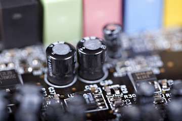 Fototapeta na wymiar Detail of the printed circuit board