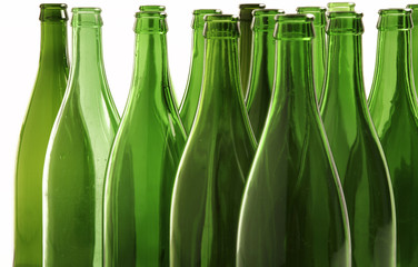 bottiglie verdi vuote