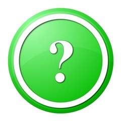 green question mark round button