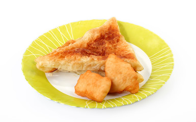Baked dough for a plate