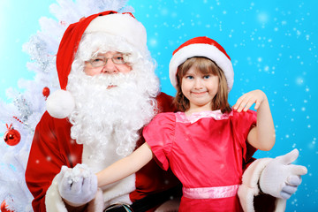 girl and santa