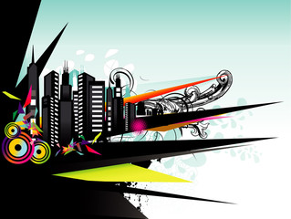 city abstract vector illustration © chispas