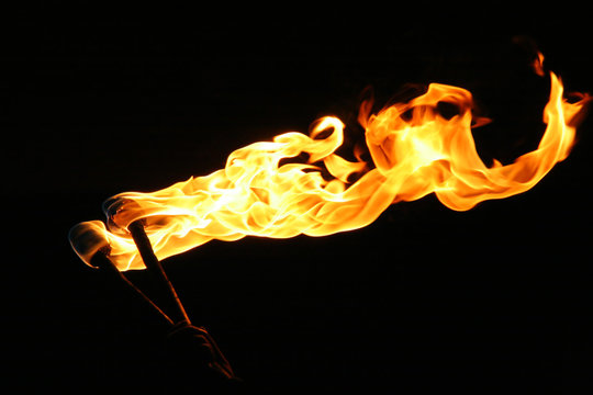burning torch