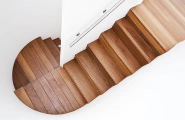 Papier Peint photo Escaliers escalier en bois luxueux