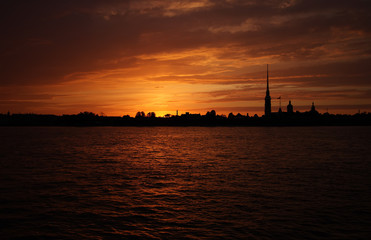 Fototapeta na wymiar St Petersburg Sunset