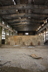 Fototapeta na wymiar Abandoned Industrial interior
