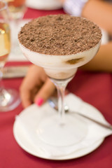 cup of icecream with chocolate