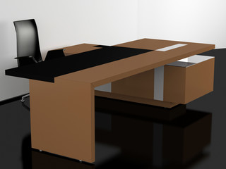 Office furniture, office table with armchair