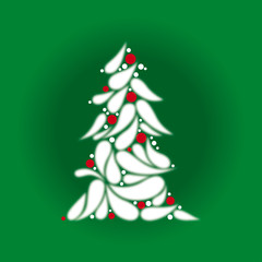 árbol de navidad felicitación