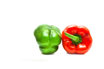 green, red bell peppers