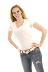 Fototapeta premium woman wearing braces