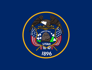 Naklejka premium Utah state flag
