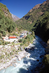 Dudh Kosi river, Nepal - obrazy, fototapety, plakaty