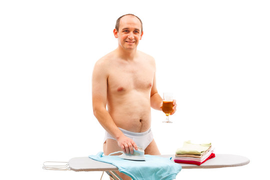 Male working in the hosue