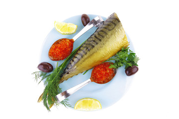 gold smoked fish and caviar