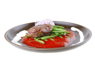 grilled beef portion