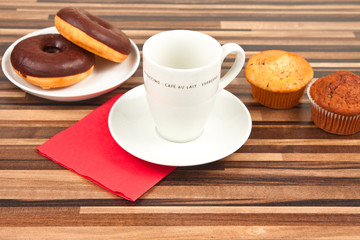 Muffins Donuts Backwaren Bäckerei Kaffee