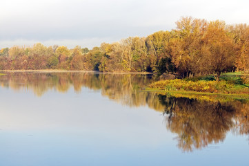 Paysage de Camargue en automne