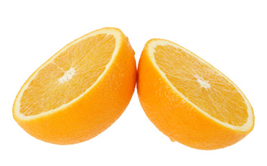 Two cross section of orange