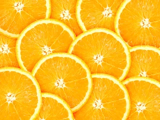 Kissenbezug Abstrakter Hintergrund mit Zitrusfrüchten von Orangenscheiben © Boroda