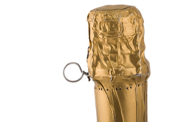 Fototapeta na wymiar golden cork from luxury champagne