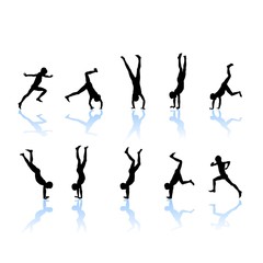 little gymnast silhouettes