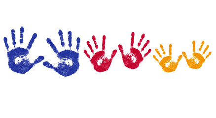 Handabdrücke Familie