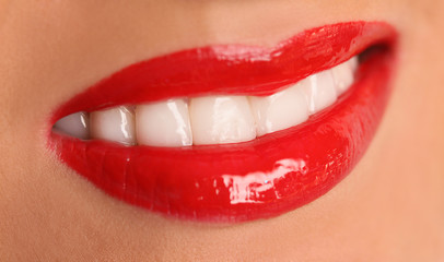 Obraz premium red lips