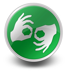 Green Glossy Icon 