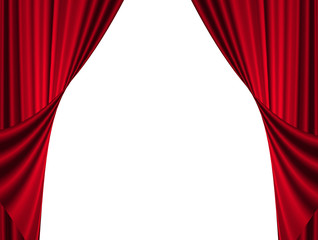 Spotlight on stage curtain