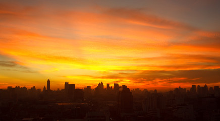 Sunrise in Bangkok, Thailand