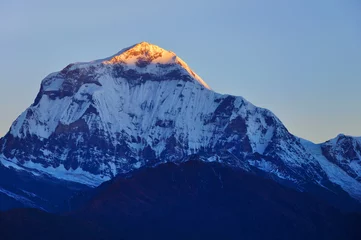 Deurstickers Dhaulagiri Dhaulagiri bij zonsopgang