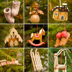 Christmas toys. Collage
