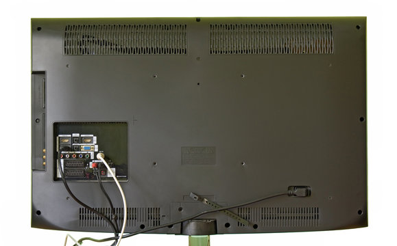 The rear view of a lcd television