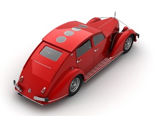 classic car  3d renderings - obrazy, fototapety, plakaty