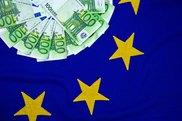 Euros on an EU Flag