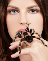 girl with spider