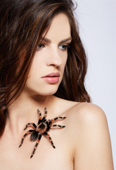 girl with spider
