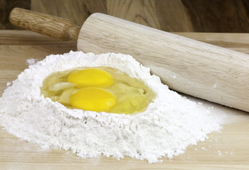 flour and eggs