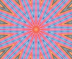 Farbiges Stern Mandala