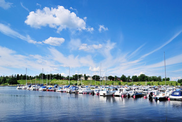 Fototapeta na wymiar Lappeenranta harbor. Finland