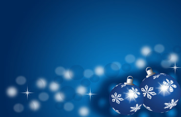 Christmas, Weihnachtskugel, xmas,blau weiss stern