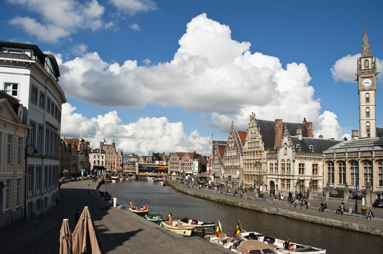 Vista del canal de Gante