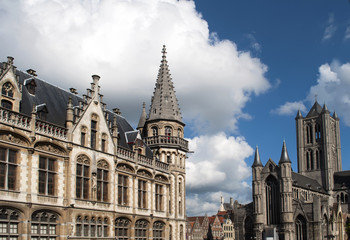 Vista de edificios de Gante