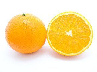 Fototapeta na wymiar Ripe orange fruits isolated on white background