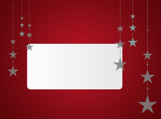 Red Christmas background with white text area